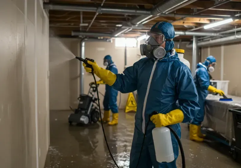 Basement Sanitization and Antimicrobial Treatment process in Clayton, NC